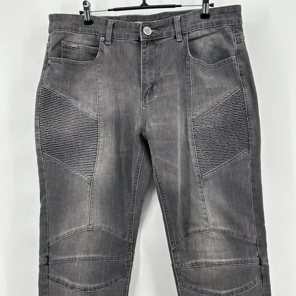 V 1969 Italia Jeans 34x32 Black ‎ Moto Biker Abbigliamento Sportivo SRL Grudge